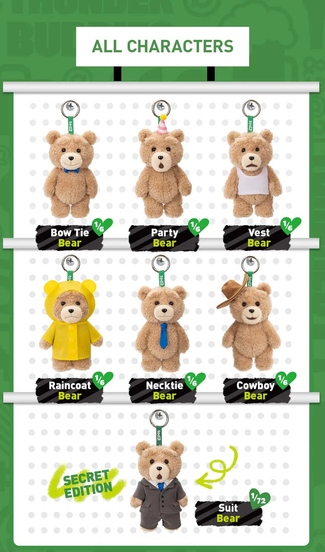 POP NOW Ted2 Teddy Bear Action Plush Pendant Blind Box